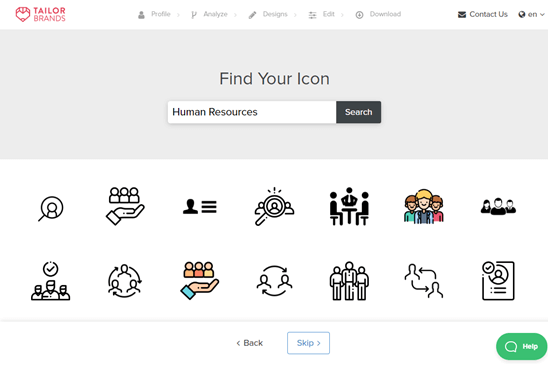 Elegir un icono para tu logotipo