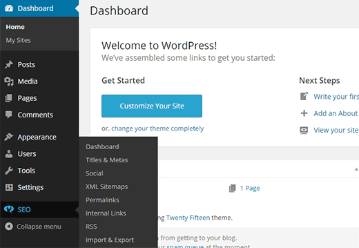 Ajustes SEO de WordPress en un subsitio de una red multisitio