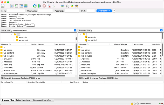 FileZilla es un popular cliente FTP multiplataforma