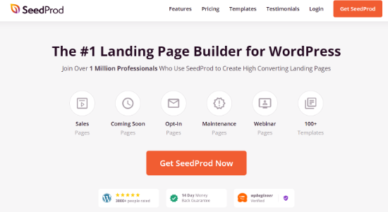 seedprod mejor constructor de páginas de aterrizaje para wordpress