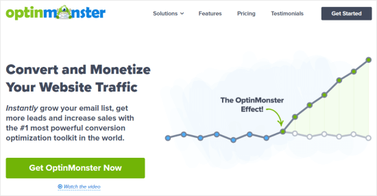 El sitio web de OptinMonster