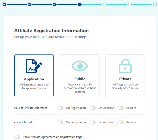 Añadir detalles del proceso de registro de afiliados