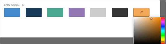 Elige un esquema de colores para tu página de formulario conversacional