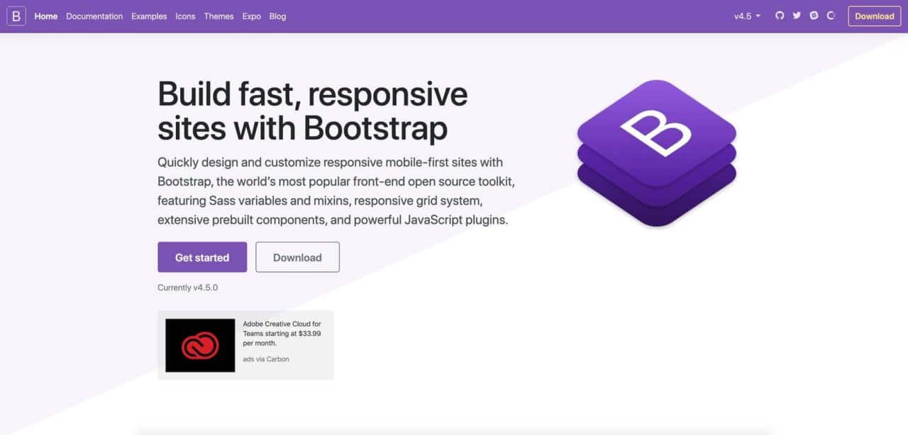 Página de inicio de Bootstrap