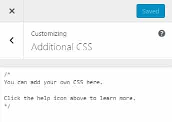 CSS adicional en WordPress