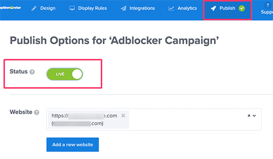Publica tu campaña de seguimiento de Adblock