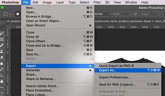 Exportar para la web en Adobe Photoshop