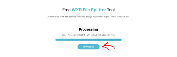 Descarga en tu ordenador los archivos divididos en un archivo Zip