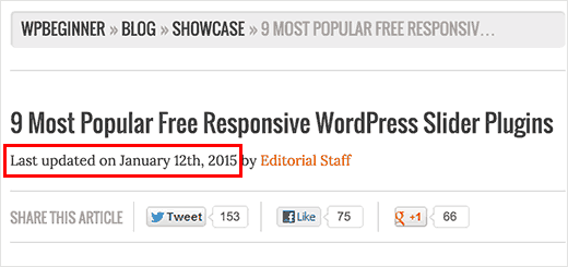 Sembrando la fecha de la última actualización en WordPress
