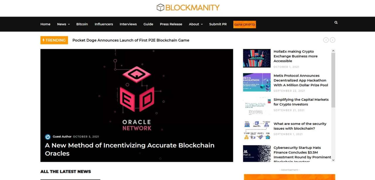 Página web de Blockmanity