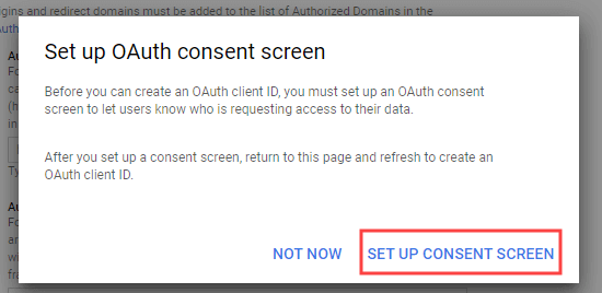 Configuración de la pantalla de consentimiento