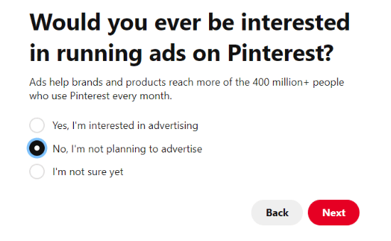 Planificando la publicación de anuncios en Pinterest