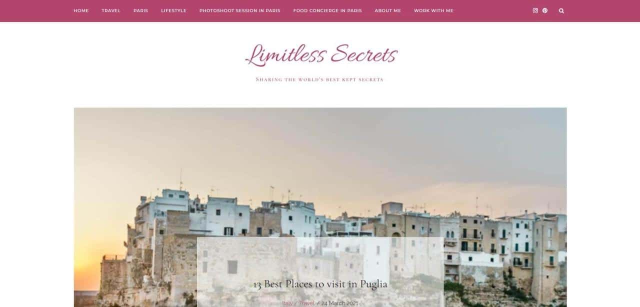 Página web de Secretos sin límites