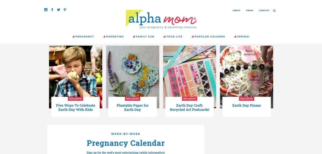 Página web de Mamá Alfa
