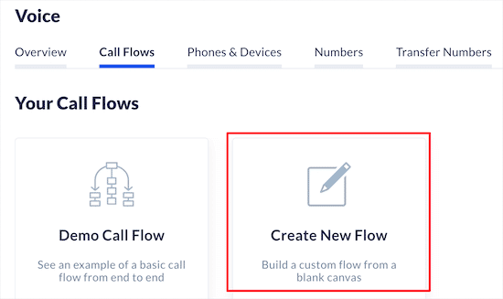 Haz clic en crear nuevo flujo